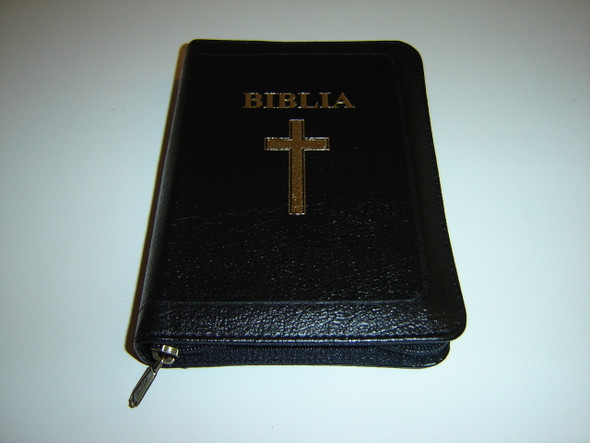 Romanian Leather-bound Bible with References / Biblia sau Sfanta Scriptura - Cu Trimiteri Editie Revizuita / Leather Bound, Golden Edges, Thumb Index with Zipper