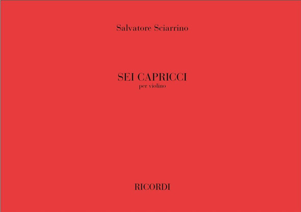 Sciarrino, Salvatore: 6 CAPRICCI PER VL. / Ricordi Americana / 1976