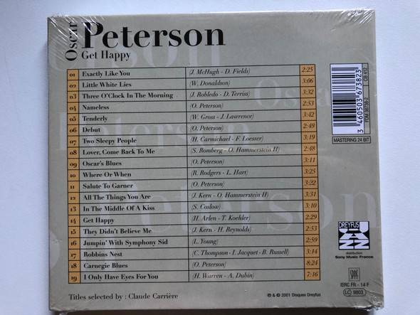 Oscar Peterson – Get Happy / Dreyfus Jazz Audio CD 2001 / FDM 36738-2