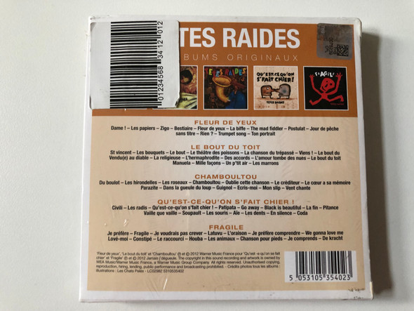Têtes Raides – 5 Albums Originaux / Warner Music 5x Audio CD 2012 / 5310535402