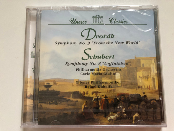 Dvorak: Symphony No. 9 ''From the New World'', Schubert: Symphony No. 8 ''Unfinished'' / Philharmonia Orchestra, Carlo Maria Giulini, Wiener Philharmoniker, Rafael Kubelik / Disky Communications Europe Audio CD 1999 / DCE 706372