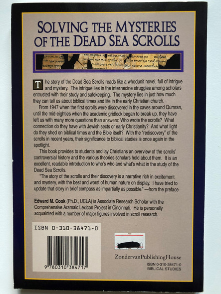 Solving the Mysteries of the Dead Sea scrolls / Paperback / Author: Edward M. Cook  (9780310384717)