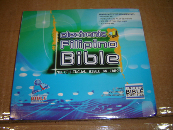 Electronic Filipino Bible on CDROM / 4 English Versions and 16 Other Versions in 8 Philippine Languages / Concordance, Mini Dictionary, Bible Reading Plan