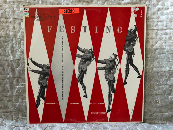 Festino - Adriano Banchieri (1567-1644) - The Primavera Sincers / A Renaissance Madrigal Entertainment / Esoteric LP / ES-516