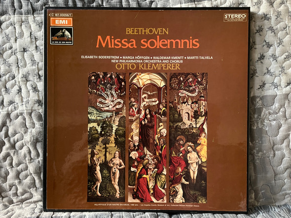 Beethoven: Missa Solemnis - Elisabeth Søderstrøm, Marga Höffgen, Waldemar Kmentt, Martti Talvela, New Philharmonia Orchestra And Chorus, Otto Klemperer / La Voix De Son Maître 2x LP, Box Set, Stereo / 2C 167-00056/7 