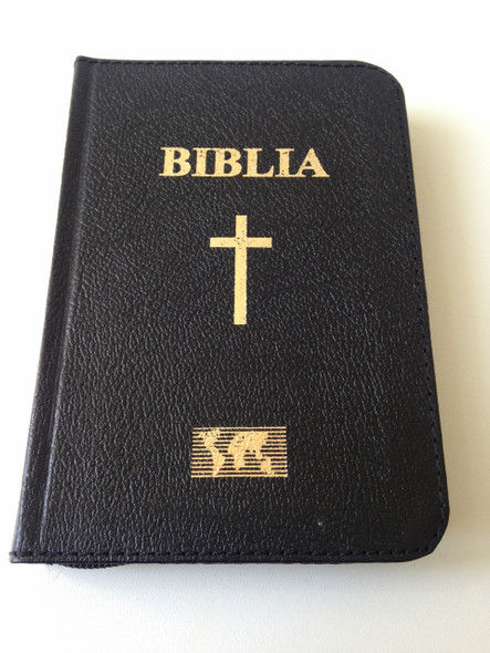 Black Romanian Pocket Size Bible with Zipper / Cornilescu Version