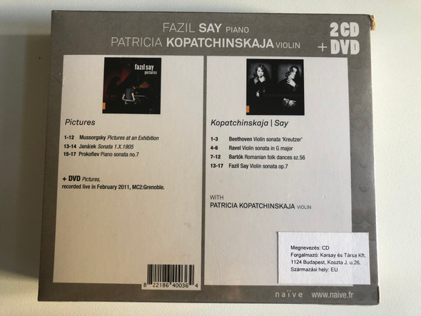 Fazil Say, Kopatchinskaja Say / naive 2x Audio CD + DVD / 822186400364