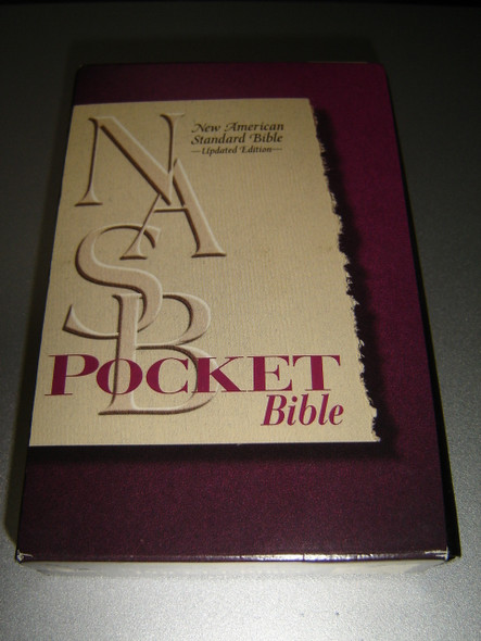 NASB Pocket Bible '95 / Words of Christ with Red / Black Bonded Leather with Snap-Flap, Golden Edges / S490F