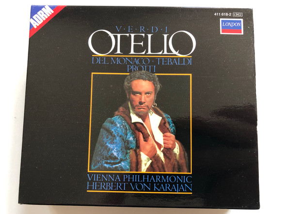 Verdi: Otello - Del Monaco, Tebaldi, Protti, Vienna Philharmonic, Herbert von Karajan / Decca 2x Audio CD, Box Set / 411 618-2