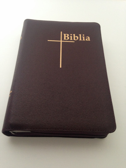 Romanian Thompson Chain Student Bible - Biblia Sau Sfanta Scriptura Cornilescu Editie de studiu Thompson / Burgundy Leather-bound with Golden Edges, Thumb Index and Zipper