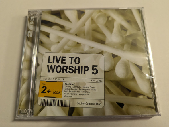 Live To Worship 5 - Featuring: Hillsong; Delirious?; Brenton Brown; Eoghan Heaslip; Tim Hughes; YFriday; Matt Redman; Lou Fellingham; Stuart Townend; Vineyard UK; plus more... / Kingsway Music 2x Audio CD 2009 / KMCD3051 