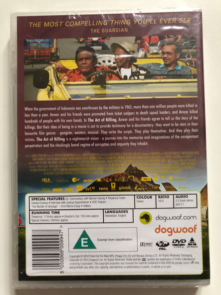 The Act of Killing / Directed by Joshua Oppenheimer / 2 DISC EDITION WITH SPECIAL FEATURES / Dogwoof studios / DVD Video (5050968009947)