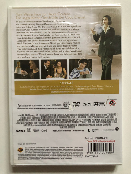 Coco Chanel-der Beginn Einer Leidenschaft  EIN FILM VON ANNE FONTAINE  AUDREY TAUTOU, BENOÎT POELVOORDE, ALESSANDRO...  Was Frauen schauen  DVD Video (5051890009609)