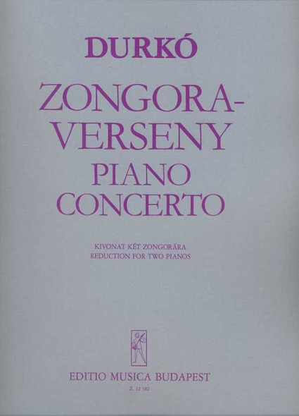 Durkó Zsolt Piano Concerto  piano score  Edited by Nagy Olivér  sheet music (9790080125823)