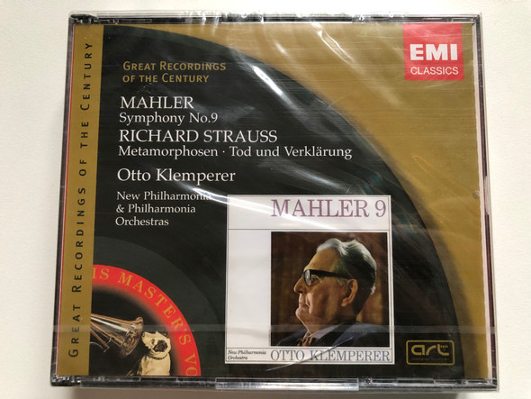 Mahler: Symphony No. 9, Richard Strauss: Metamorphosen; Tod Und Verklärung - Otto Klemperer, New Philharmonia & Philharmonia Orchestras / Great Recordings Of The Century / EMI Classics 2x Audio CD 2007 Stereo / 094638000822