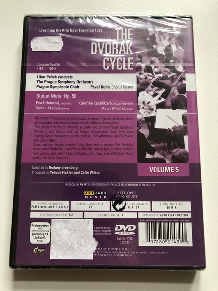 Antonin The Dvořák Cycle: Volume 5 DVD - Libor Pešek Conducts The Prague Symphony Orchestra (807280214390)