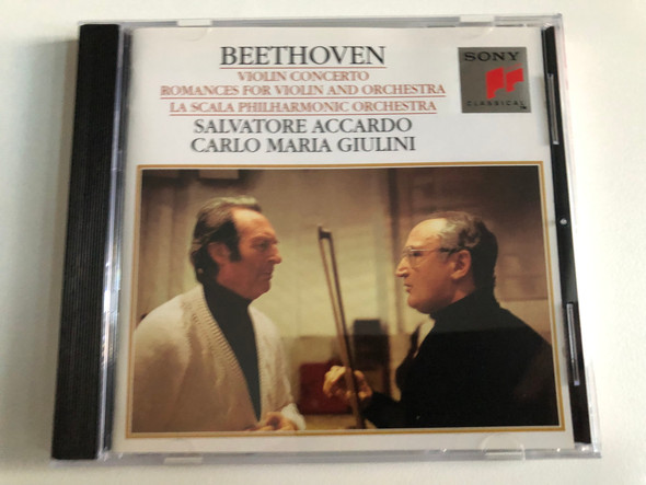 Beethoven - Violin Concerto; Romances For Violin And Orchestra - La Scala Philharmonic Orchestra, Salvatore Accardo, Carlo Maria Giulini / Sony Classical Audio CD 1994 / SK 53 287
