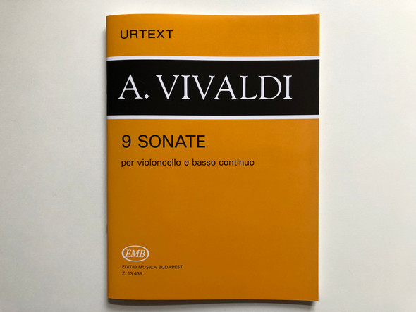 Antonio Vivaldi: 9 Sonate per Violoncello e Basso Continuo (Urtext) (9790080134399)