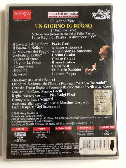 Giuseppe Verdi: Un Giorno di Regno - Teatro Regio di Parma (DVD) (8018783040498)