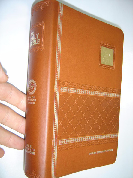 English Standard Version (ESV) Bible with Concordance, Brown Embossed Leather with Golden Edges