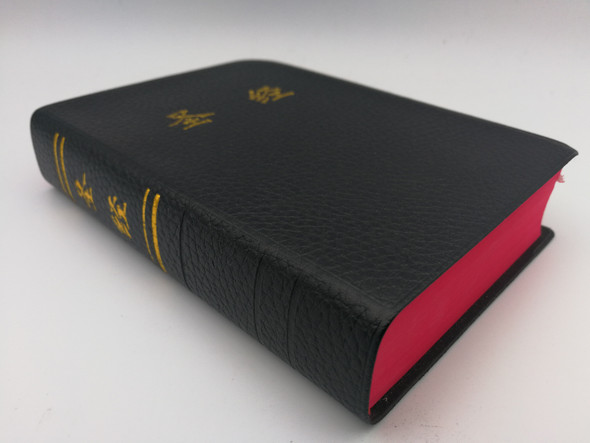 Chinese Bible / Midsize Black Black PVC Covered / UNION VERSION / The most popular Bible in Mainland China is this one, this size, and this format / Golden Letters on Cover / Red Edges / CUV Holy Bible