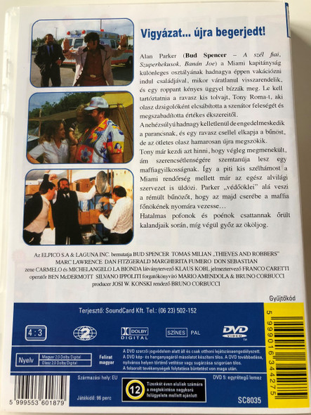 Rabló-pandúr DVD 1982 (Cane e gatto) / Cat and Dog / Audio: Hungarian and Italian / Subtitle: Hungarian / Starring: Bud Spencer and Tomas Milian / Directed by: Bruno Corbucci (5999553601879)