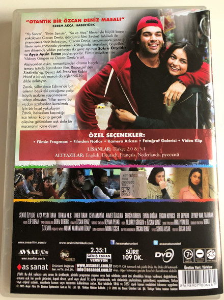 Sevimli Tehlikeli DVD 2015 Dangerously Sweet / Directed by Özcan Deniz / Starring: Şükrü Özyıldız, Ayça Ayşin Turan (8698907806461)