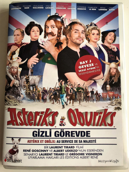 Asteriks ve Oburiks Gizli Görevde DVD 2012 Astérix & Obélix: Au service de sa Majesté / Directed by Laurent Tirard / Starring: Édouard Baer, Gérard Depardieu, Fabrice Luchini, Catherine Deneuve (8698907801589)