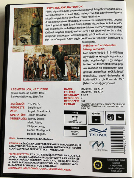 State buoni, se potete DVD 1983 Legyetek jók, ha tudtok / Directed by Luigi Magni / Starring: Johnny Dorelli, Mario Adorf, Philippe Leroy, Renzo Montagnani, Rodolfo Bigotto (5999552560016)