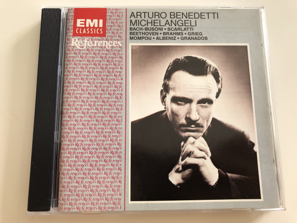  Arturo Benedetti Michelangeli - Références / AUDIO CD 1992 / Arturo Benedetti Michelangeli, Johann Sebastian Bach, Domenico Scarlatti, Ludwig van Beethoven, Johannes Brahms, Edvard Grieg, Frederic Mompou, Isaac Albéniz, Enrique Granados (077776449029)