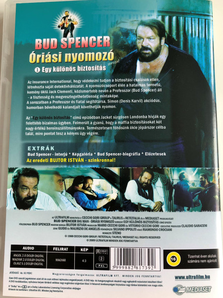 Big Man Episode 1 - Bud Spencer - Az óriási nyomozó DVD 1988 / Egy különös biztosítás / Polizza Droga / An Unusual Insurance / Directors: Steno, Lucio De Caro / Starring: Denis Karvil, Raymond Pellegrin, Armand Meffre, Geoffrey Copleston (5999882817392)