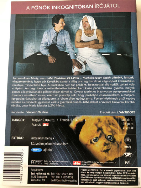L'Antidote DVD 2005 Az Ellenszer / Directed by Vincent de Brus / Starring: Christian Clavier, Jacques Villeret (5998133169532)