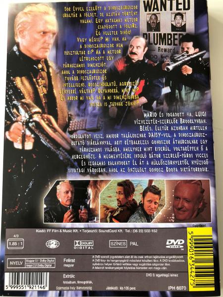 Super Mario Bros DVD 1993 / Directed by Rocky Morton, Annabel Jankel / Starring: Bob Hoskins, John Leguizamo, Dennis Hopper, Samantha Mathis, Fisher Stevens, Fiona Shaw, Richard Edson / Based on Nintendo's Super Mario (5999551921146)