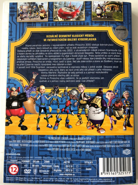 P3K: Pinocchio 3000 DVD 2004 / Directed by Daniel Robichaud / Starring: Malcolm McDowell, Whoopi Goldberg, Howie Mandel, Helena Evangeliou, Gabrielle Elfassy, Howard Ryshpan, Sonja Ball / Computer-animated Sci-Fi (8595165325171)