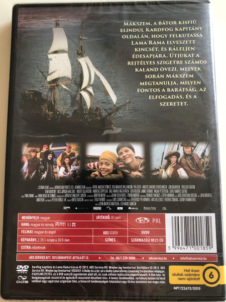 Kaptein Sabeltann og skatten i Lama Rama DVD 2014 Kardfog kapitány és a Lama Rama kincse / Directed by Lisa Marie Gamlem, John Andreas Andersen / Starring: Kyrre Haugen Sydness, Tuva Novotny, Fridtjov Saheim / Captain Sabertooth (5996471001859)