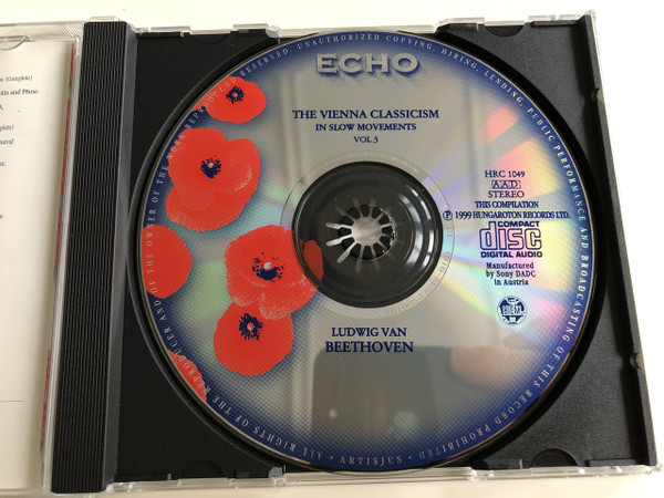 The Vienna Classicism in Slow movements Vol 3. / Beethoven / Hungaroton Echo Collection / HRC 1049 (5991810104925)