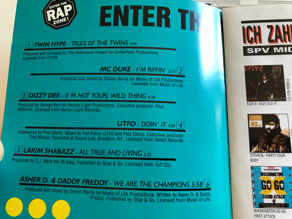 Enter the Rap Zone! Vol. 3 / Audio CD / Twin Hype, Dizzy Dee, Lakim Shabazz, Sir Mix-a-Lot, Sweet Tee, Kings of Swing / BCM records 076-555962