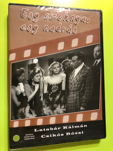 Egy Szoknya, egy nadrág DVD 1943 One skirt, one trouser / Hungarian Classic / Directed by Hamza Ákos / Starring: Latabár Kálmán, Csikós Rózsi (5996051280360)