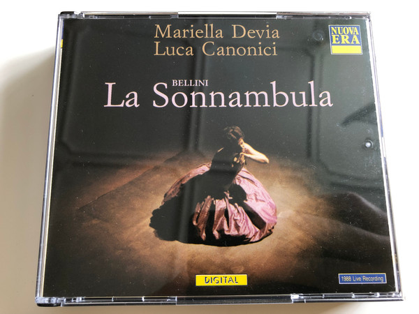 Vincenzo Bellini - La Sonnambula / 2x Audio CD 1991 / Melodramma in due atti di Felice romani / Orchestra Sinfonica di Piacenza / Conducted by Marcello Viotti (8010984100490)