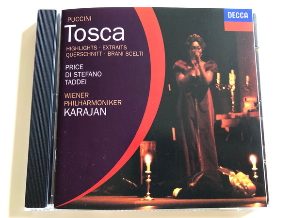 Puccini - Tosca / Highlights / Leontyne Price, Giuseppe Di Stefano, Giuseppe Taddei / Vienna Philharmonic Orcherstra / Conducted by Herbert von Karajan / Audio CD / Decca / 452728-2 (028945272825)