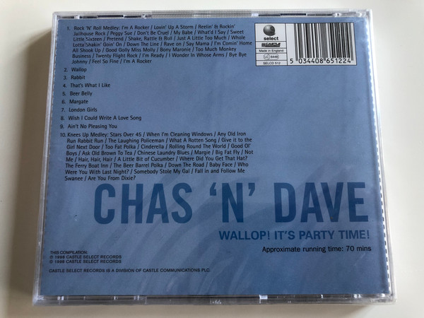 Chas 'n' Dave - Wallop! It's party time! / Audio CD 1998 / SELCD 512 (5034408651224)