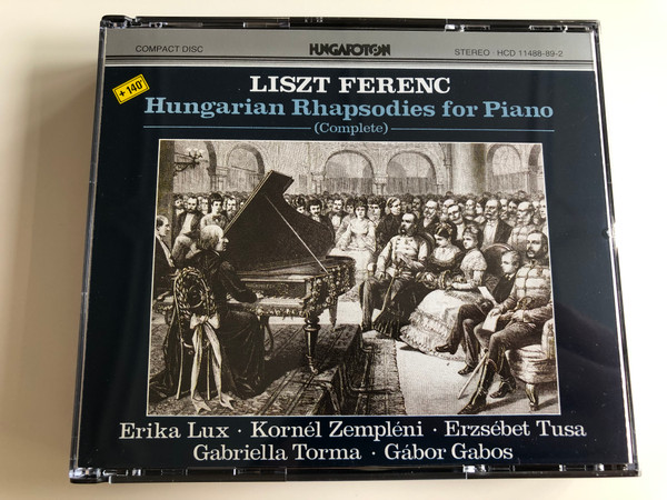 Liszt Ferenc - Hungarian Rhapsodies for Piano (Complete) / Erika Lux, Kornél Zempléni, Erzsébet Tusa, Gabriella Torma, Gábor Gabos / Hungarorton / 2 x Audio CD 1989 / HCD 11488-89-2 (HCD11488-89-2)