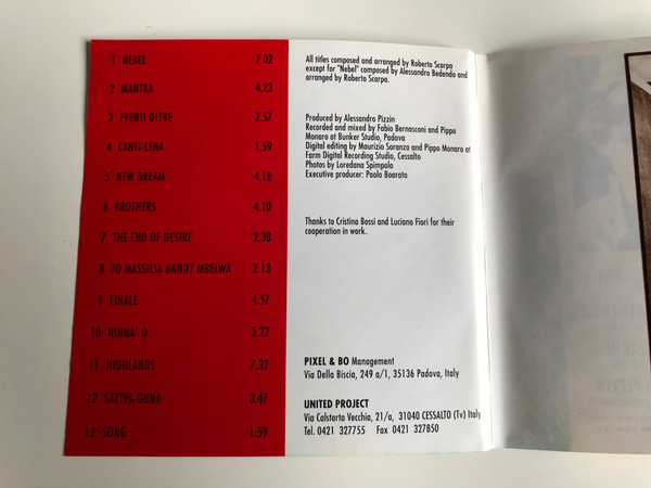 Opla'- Roberto Scarpa / Audio CD 1991 / Alessandro Bedendo Acoustic Bass, Fabio Lazzarin percussion, Alessandro Pizzin samples, Cristina Bossi, Luciano Fiori / BMG Ariola (0035623039120)