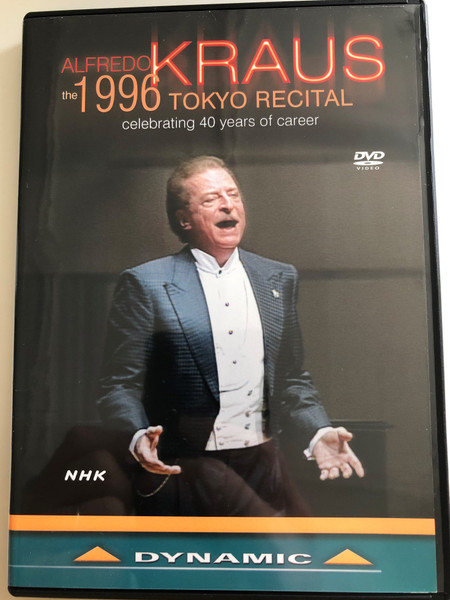 Afredo Kraus - The 1996 Tokyo Recital DVD 2010 / Celebrating 40 years of career / Recorded at Tokyo Bunkamura Orchard Hall 1996 / Alfredo Kraus tenor, Emiko Suga soprano, Edelmiro Arnaltes piano, Asier Polo cello (8007144336066)