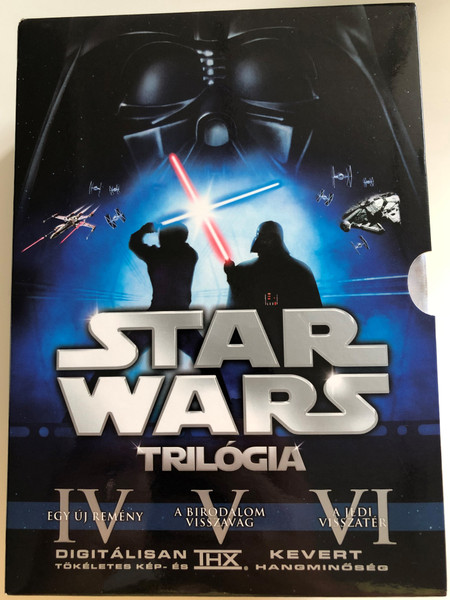 Star Wars Trilogy DVD Set 2004 Episode IV A New Hope, V. The Empire Strikes Back, VI. Return of the Jedi / Star Wars Trilógia IV. Egy Új Remény, V. A Birodalom Visszavág, VI. A Jedi visszatér / 4 DVD pack / With Extras Disc: Documentary The Story of the Star Wars Trilogy , Episode III preview, Galleries, Trailers (5996255728712)