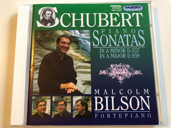 Schubert Piano Sonatas in A minor D.537, A Major D.959 / Malcolm Bilson fortepiano / HCD 3158 / Audio CD 1995 - Hungaroton (5991813158727)