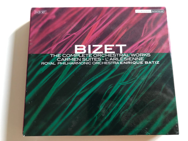 Bizet - The Complete Orchestral Works / Carmen Suites - L' Arlésienne / Royal Philharmonic Orchestra / Conducted by Enrique Batiz / Classic Mania / 3CD Set (5028421928302)