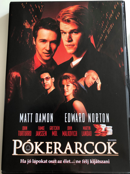 Rounders DVD 1998 Pókerarcok / Directed by John Dahl / Starring: Matt Damon, Edward Norton, John Turturro, Famke Janssen, Gretchen Mol (5999048917409)