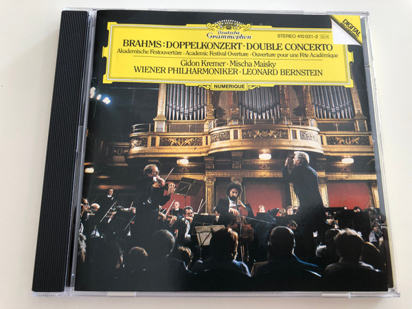 Brahms: Doppelkonzert / Double Concerto / Gidon Kremer - Mischa Maisky / Wiener Philharmoniker / Conducted by Leonard Bernstein / Audio CD 1983 (028941003126)