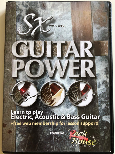 SX Presents - Guitar Power DVD / Learn to play Electric, Acoustic & Bass guitar + free web membership for lesson support / Featuring the Rock House Method by John McCarthy (882413000163)